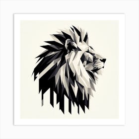 Abstract Lion Head Art Print