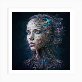 Cyborg Woman Art Print