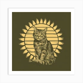 Cat In Sun Art Print