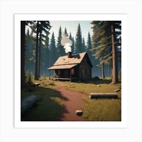 Cabin In The Woods 1 Art Print