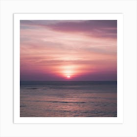 Sunset Over The Ocean 2 Art Print