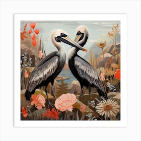 Bird In Nature Brown Pelican 3 Art Print