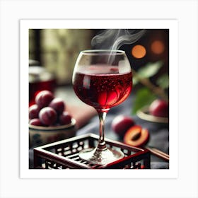 Sovereign Flame Plum Wine Art Print