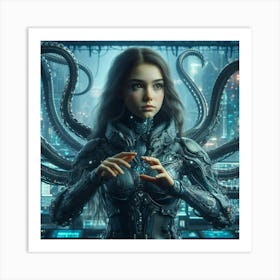 Octopus Girl 6 Art Print