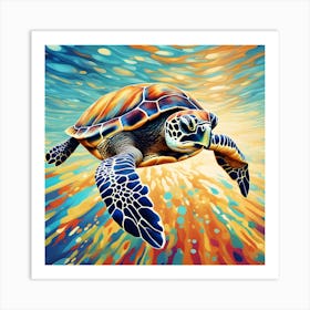 Sea Turtle Painting Art Print