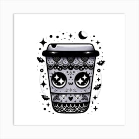 Day Of The Dead Coffee Cup 1 Art Print