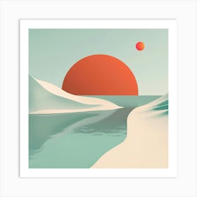 Ice Berg Antarctica Melting Sun Art Print