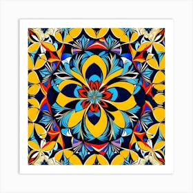 Abstract Floral Pattern 3 Art Print