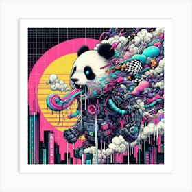 Panda Robot Art Print