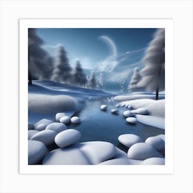 Snowy Landscape 5 Art Print