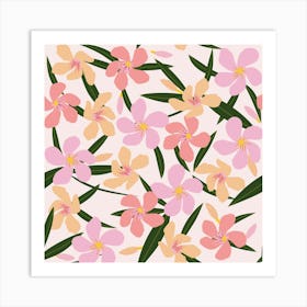 Pink oleander Art Print