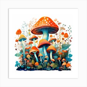 Mushroom Forest 7 Art Print