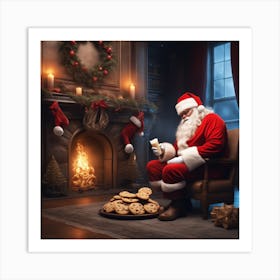 Christmas Santa 44 Art Print