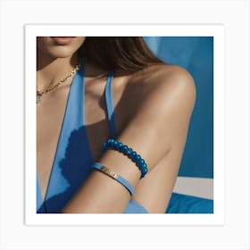 Polish Female Model Wearing A Bracelet In Panton (1) Art Print