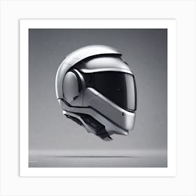 Create A Cinematic Apple Commercial Showcasing The Futuristic And Technologically Advanced World Of The Man In The Hightech Helmet, Highlighting The Cuttingedge Innovations And Sleek Design Of The Helmet And (10) Art Print