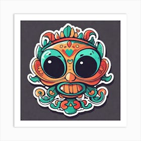 Mexico Sticker 2d Cute Fantasy Dreamy Vector Illustration 2d Flat Centered By Tim Burton Pr 1 Art Print