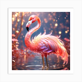 Flamingo of glass 1 Art Print