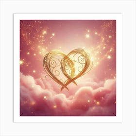 Heart In The Clouds Art Print