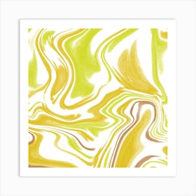 Yellow Marble Art Print