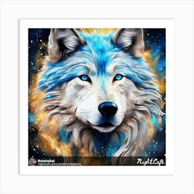 Blue Wolf Art Print