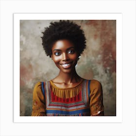 Portrait Of African American Woman 1 Art Print