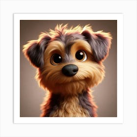 Dog With Big Eyes Art Print