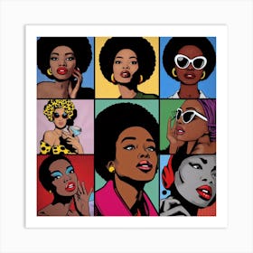 Pop art-style collage Art Print