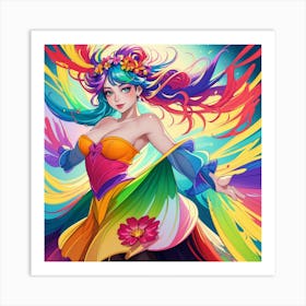 Rainbow Girl 3 Art Print