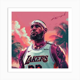 LeBron James 4 Art Print