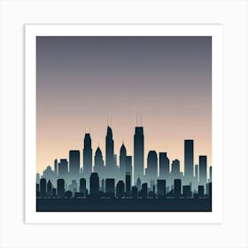 Chicago Skyline 4 Art Print