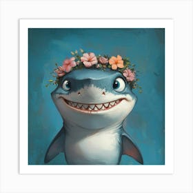 Flower Shark 1 Art Print