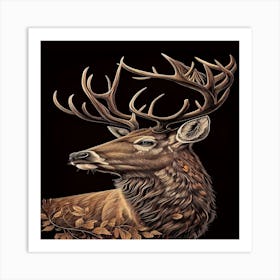 Deer Head 1 Art Print