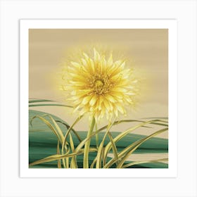 Yellow Dahlia 2 Art Print