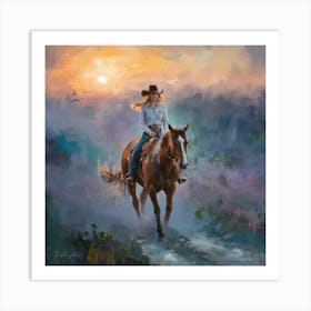 Cowgirl 1 30x30in 9000x9000px 42 Art Print