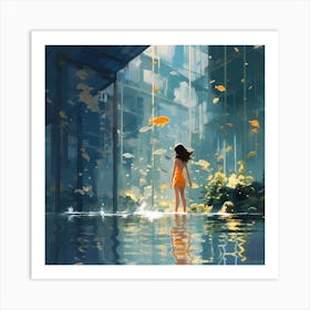 Diving 3 Art Print