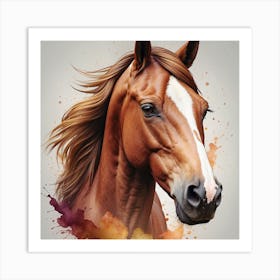 Portrait Of A Horse Art Print