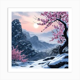 Chinese Cherry Blossoms Art Print