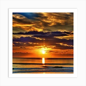 Sunset On The Beach 225 Art Print