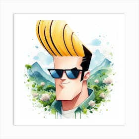 Johnny Bravo Art Print