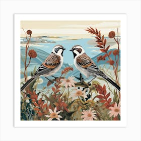 Bird In Nature Sparrow 3 Art Print