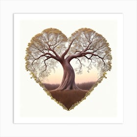 Heart Shaped Tree Art Print