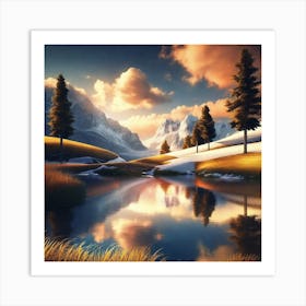 Landscape Painting 233 Art Print