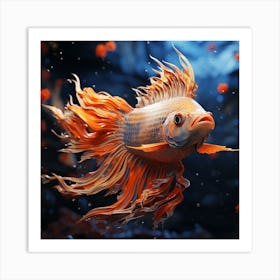 Siamese Betta Fish 4 Art Print