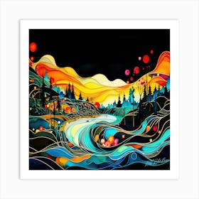 West Coast Connection - River Overlook Art Print