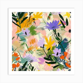 Abstract Floral Pattern 2 Art Print