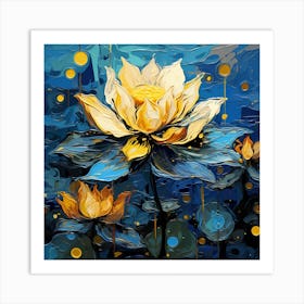 Lotus Flower Painting 1 Art Print