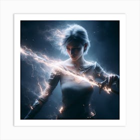 Lightning warrior Art Print