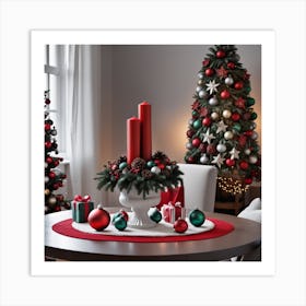 Christmas Table Setting 16 Art Print