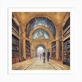 Library Of Rome Art Print