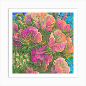 Alstroemeria Flowers 19 Art Print